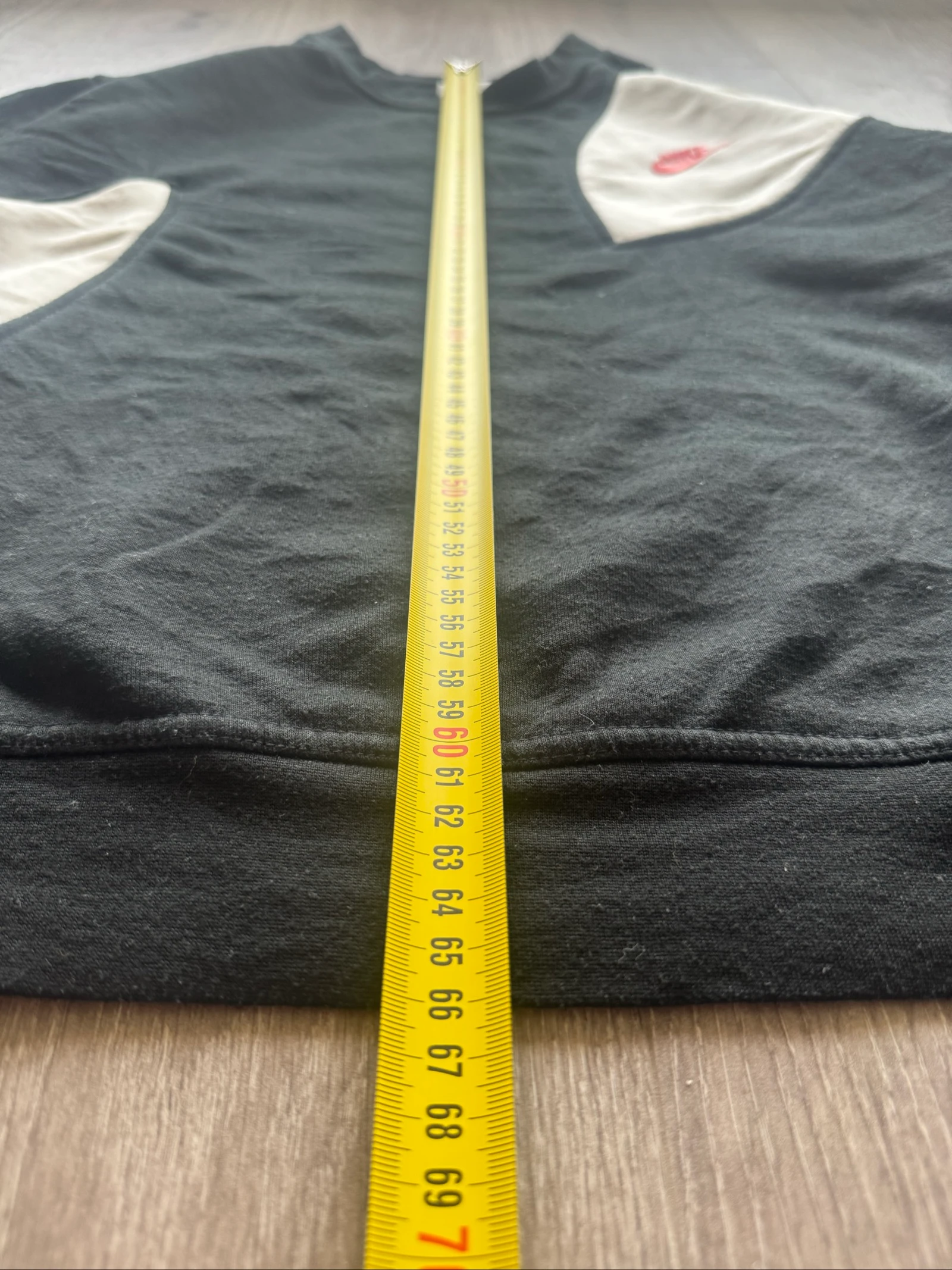 Nike Vintage Colorblock Sweatshirt Zwart Grijze Geborduurd Logo Y2K Streetwear S – photo 9
